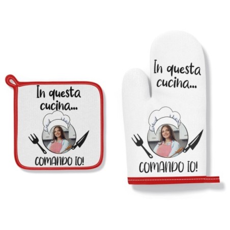 Guantone e presina personalizzato con foto in questa...