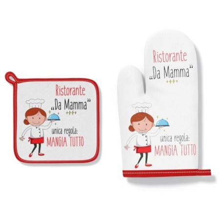 Guantone e presina ristorante da mamma unica regola...