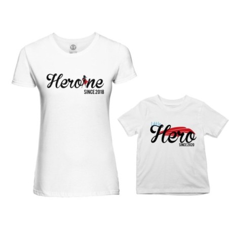 Coordinato t-shirt madre figlio personalizzato con anno...
