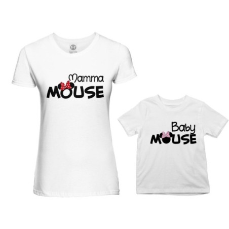 Coordinato t-shirt madre figlia mamma minnie mouse baby...