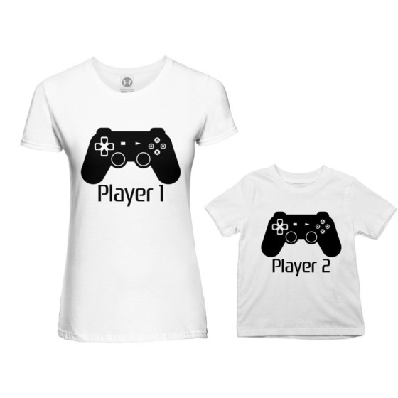 Coordinato t-shirt madre figlio player one player two playstation Per la mamma 2