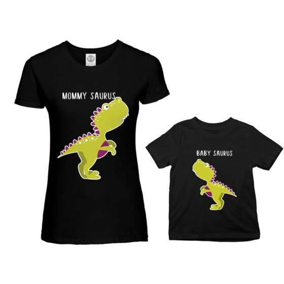 Coordinato t-shirt madre figlio mommy saurus baby saurus Per la mamma 2