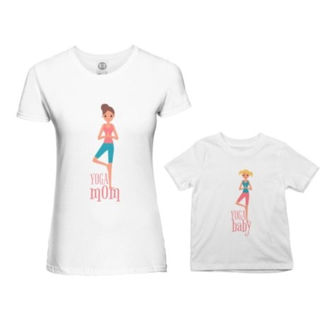 Coordinato t-shirt madre figlia yoga mom yoga baby Per la mamma