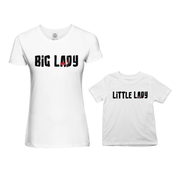 Coordinato t-shirt madre figlio big lady little lady little boy Per la mamma 2