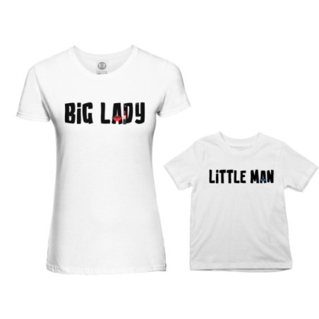 Coordinato t-shirt madre figlio big lady little lady little boy Per la mamma