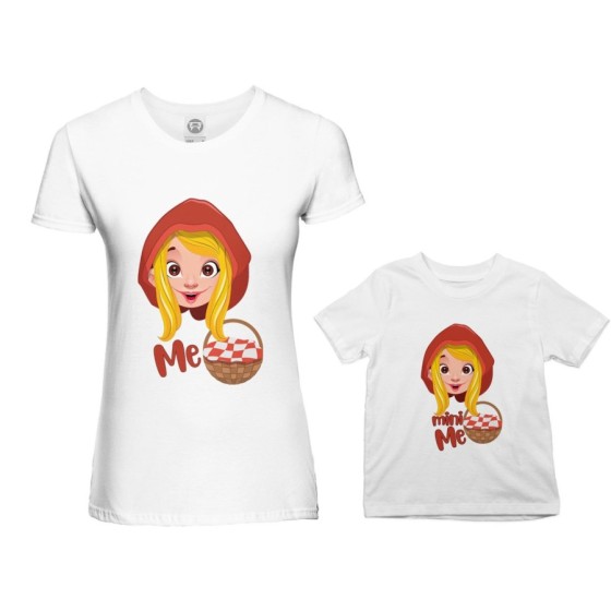 Coordinato t-shirt madre figlia me cappuccetto rosso mini cappuccetto rosso Per la mamma 2