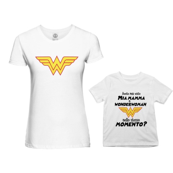 Coordinato t-shirt madre figlio avete mai visto mia mamma e woderwoman nello stesso momento? Per la mamma 2