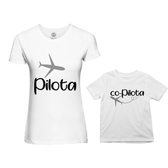 Coordinato t-shirt madre figlio pilota co-pilota Per la mamma 2