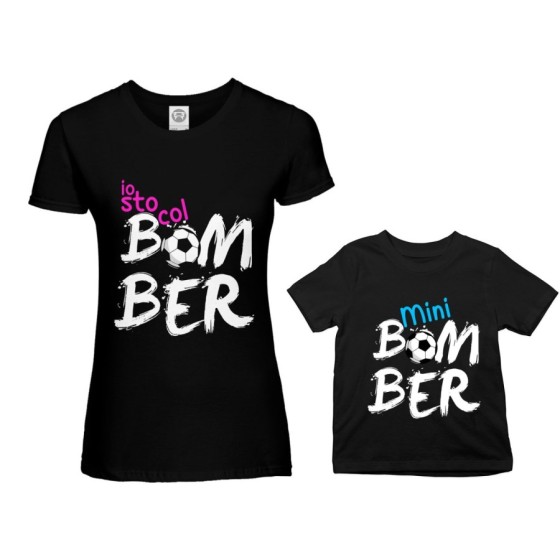 Coordinato t-shirt madre figlio io sto col bomber mini bomber Per la mamma