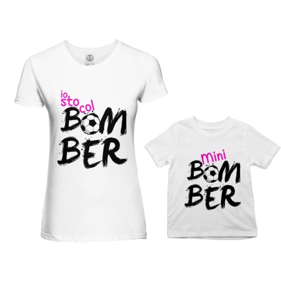 Coordinato t-shirt madre figlio io sto col bomber mini bomber Per la mamma 2