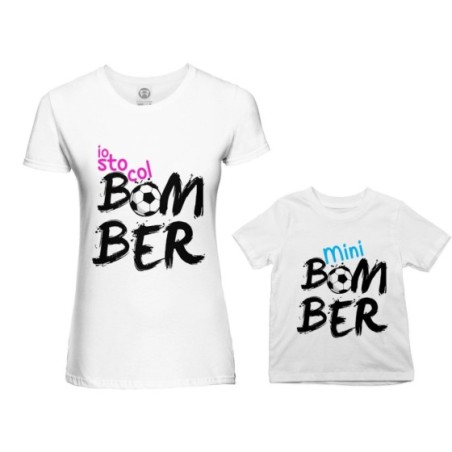 Coordinato t-shirt madre figlio io sto col bomber mini bomber Per la mamma