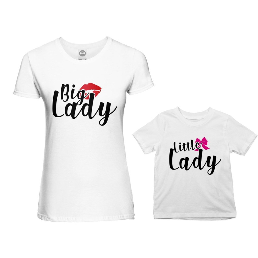 Coordinato t-shirt madre figlio big lady little lady little boy Per la mamma