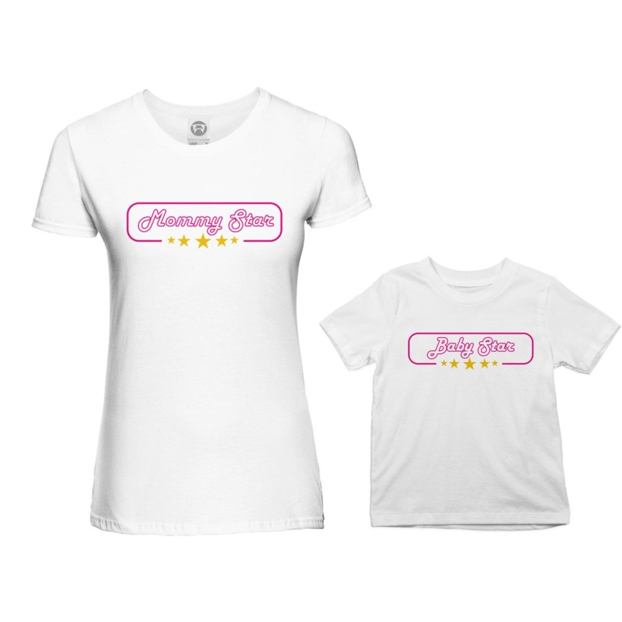 Coordinato t-shirt madre figlio mommy star mommy's bodyguard Per la mamma