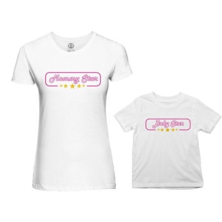 Coordinato t-shirt madre figlio mommy star mommy's bodyguard Per la mamma