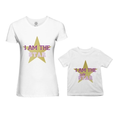 Coordinato t-shirt madre figlio i am the star i am the...