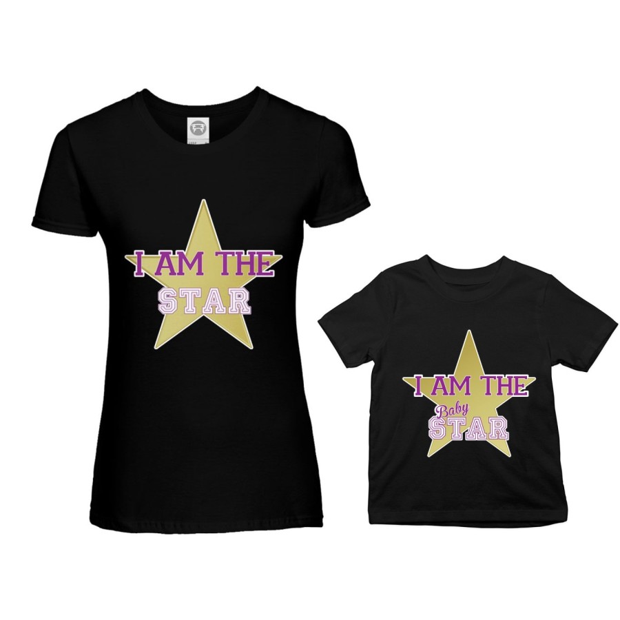 Coordinato t-shirt madre figlio i am the star i am the baby star Per la mamma