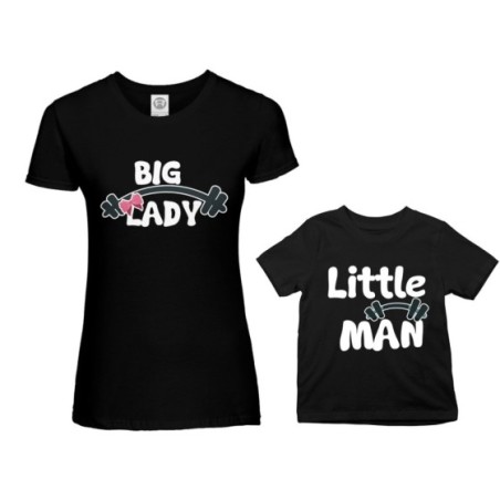 Coordinato t-shirt madre figlio big lady little lady...