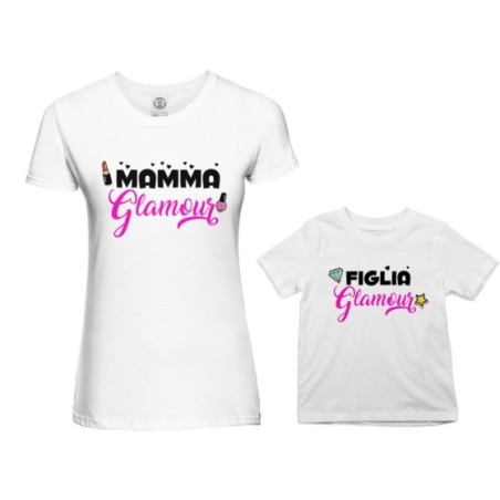 Coordinato t-shirt madre figlia mamma glamour figlia glamour Per la mamma