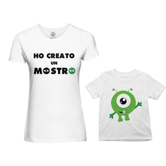 Coordinato t-shirt madre figlio ho creato un mostro Per la mamma 2