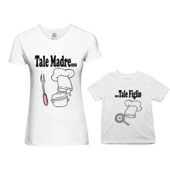 Coordinato t-shirt madre figlio tale madre tale figlio tale figlia chef Per la mamma