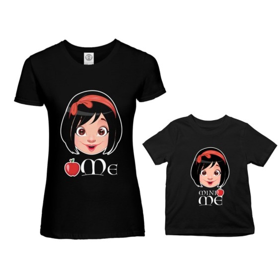 Coordinato t-shirt madre figlia me biancaneve mini biancaneve Per la mamma