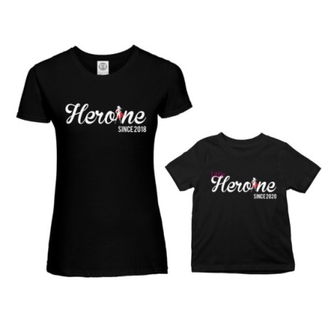 Coordinato t-shirt madre figlia personalizzato con anno...