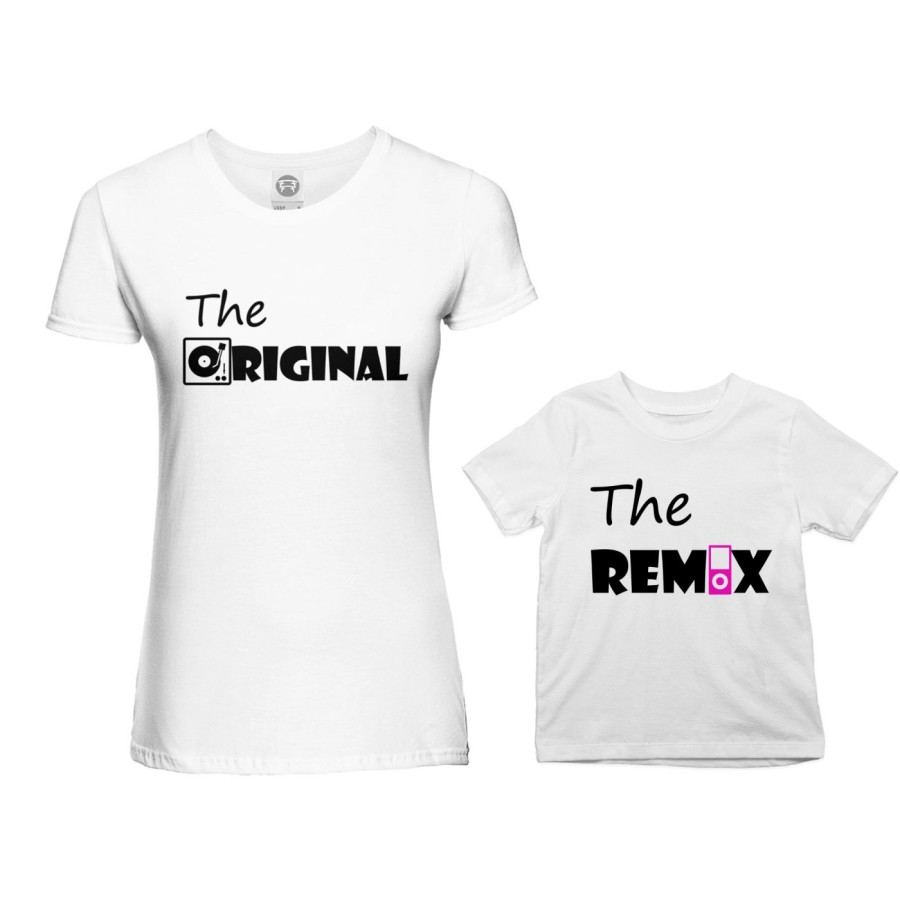Coordinato t-shirt madre figlio the original the remix music Per la mamma