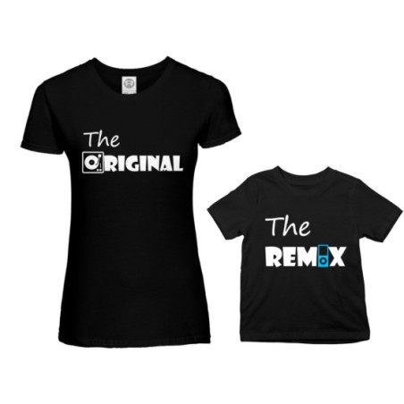 Coordinato t-shirt madre figlio the original the remix music Per la mamma