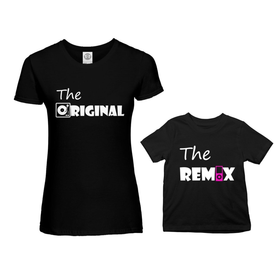 Coordinato t-shirt madre figlio the original the remix music Per la mamma
