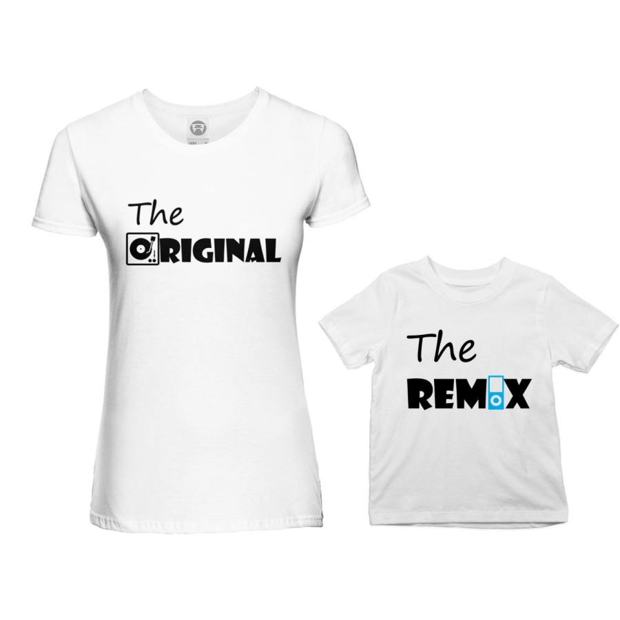 Coordinato t-shirt madre figlio the original the remix music Per la mamma