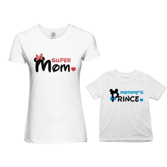 Coordinato t-shirt madre figlio super mom mickey Per la mamma 2
