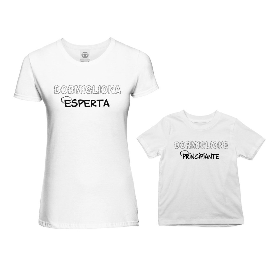 Coordinato t-shirt madre figlio dormigliona esperta dormigliona dormiglione principiante Per la mamma