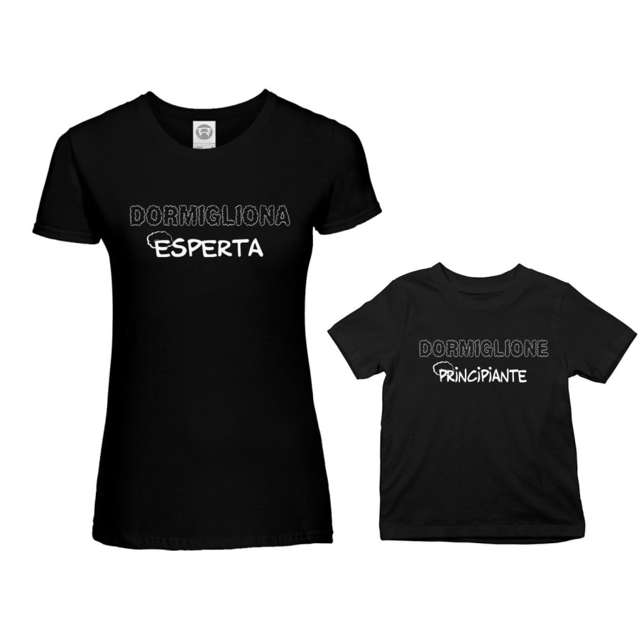 Coordinato t-shirt madre figlio dormigliona esperta dormigliona dormiglione principiante Per la mamma