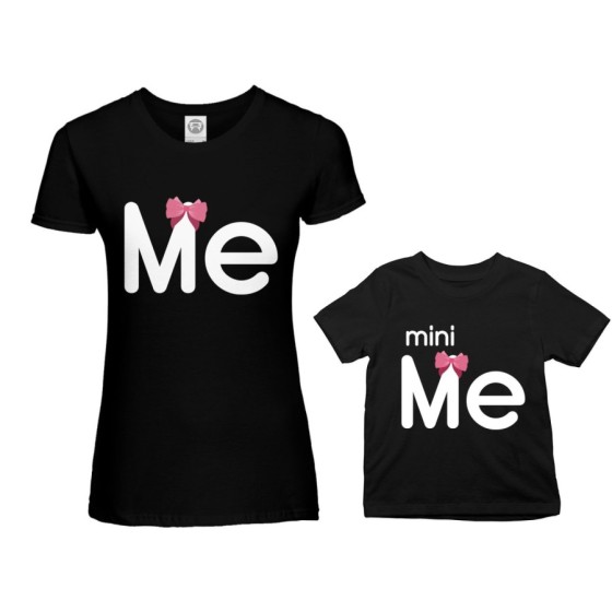 Coordinato t-shirt madre figlio me mini me con fiocco Per la mamma