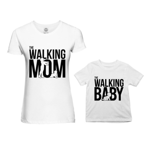 Coordinato t-shirt madre figlio the walking mom the walking baby Per la mamma 2