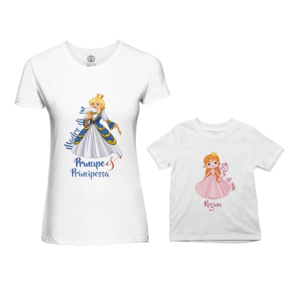 Coordinato t-shirt madre figlia madre di una principessa figlia di una regina Per la mamma 2