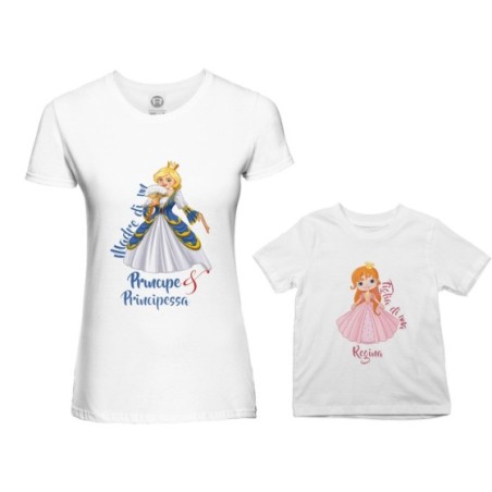 Coordinato t-shirt madre figlia madre di una principessa figlia di una regina Per la mamma