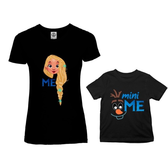 Coordinato t-shirt madre figlio me elsa mini olaf Per la mamma