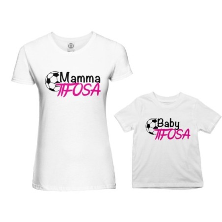 Coordinato t-shirt madre figlio mamma tifosa baby tifoso...