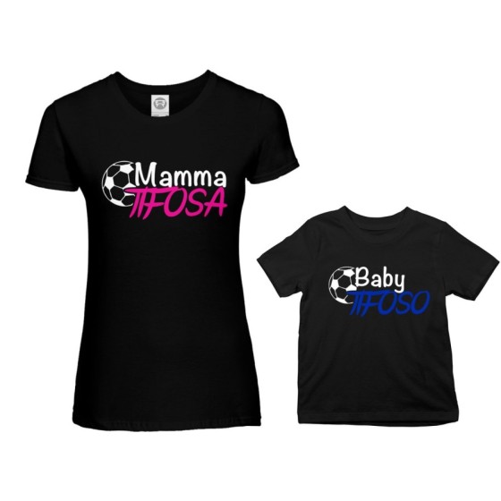 Coordinato t-shirt madre figlio mamma tifosa baby tifoso baby tifosa Per la mamma 2