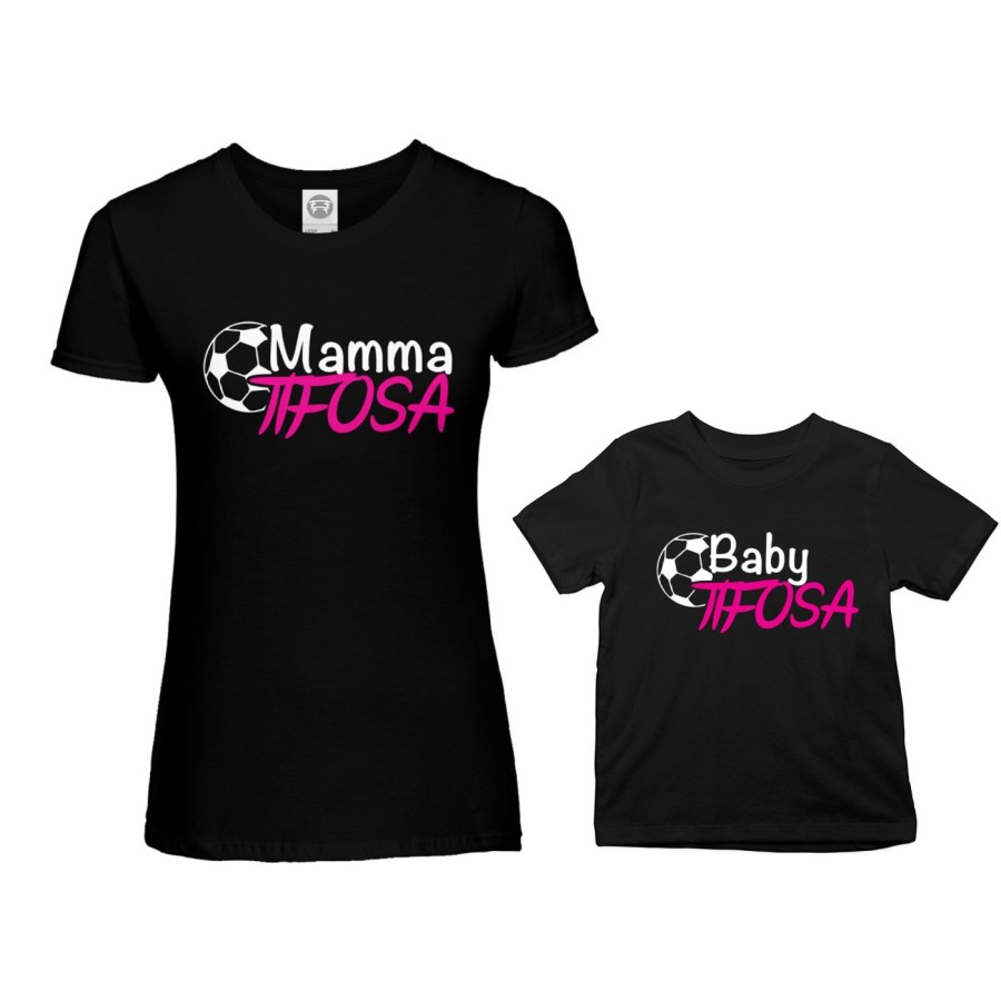 Coordinato t-shirt madre figlio mamma tifosa baby tifoso baby tifosa Per la mamma