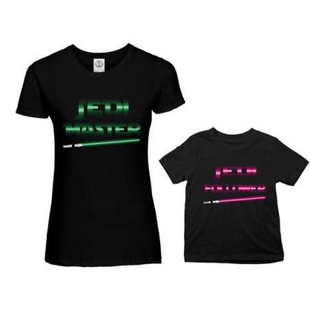 Coordinato t-shirt madre figlio jedi master jedi follower