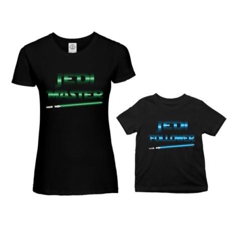Coordinato t-shirt madre figlio jedi master jedi follower Per la mamma