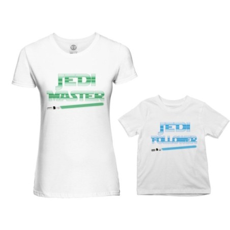 Coordinato t-shirt madre figlio jedi master jedi follower Per la mamma