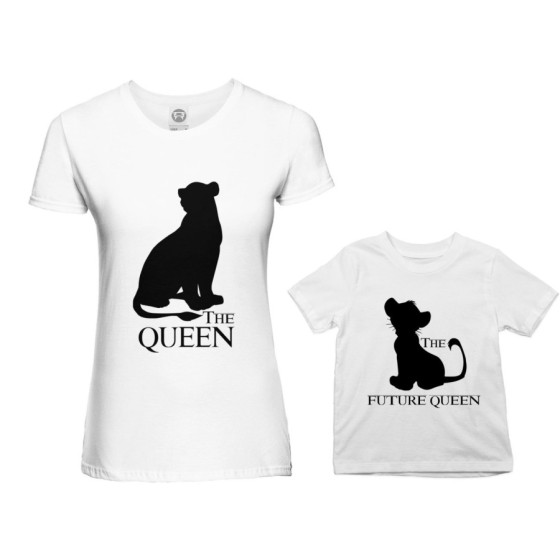 Coordinato t-shirt madre figlio the queen the future queen king lion Per la mamma 2