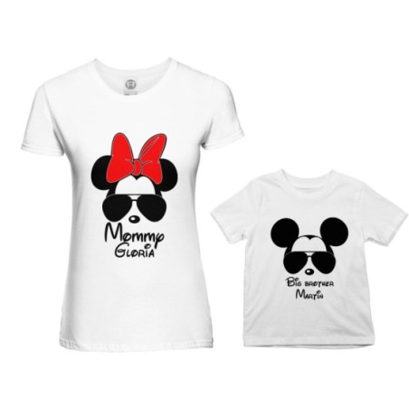Coordinato t-shirt madre figlio personalizzato con nome...