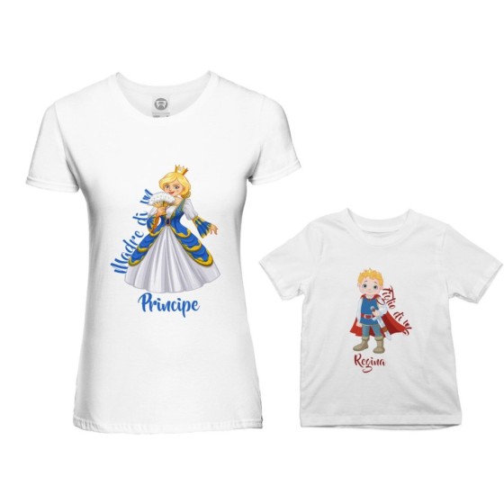 Coordinato t-shirt madre figlio madre di un principe figlio di una regina Per la mamma