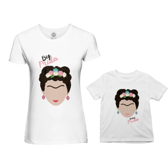 Coordinato t-shirt madre figlia big frida khalo baby frida khalo Per la mamma