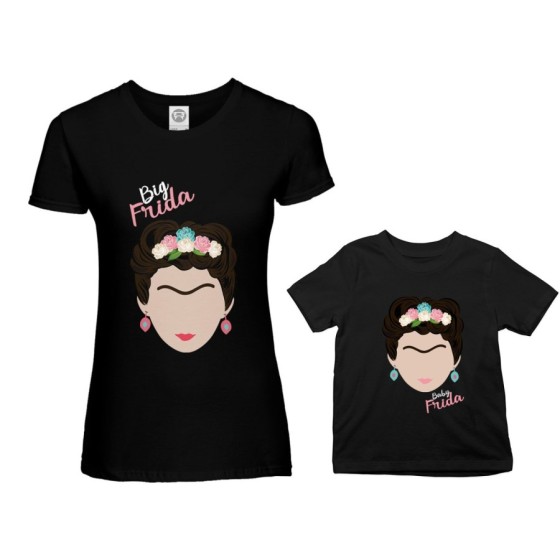 Coordinato t-shirt madre figlia big frida khalo baby frida khalo Per la mamma 2