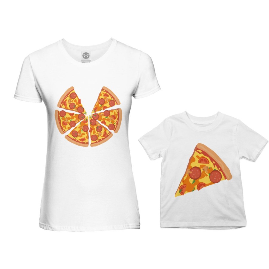 Coordinato t-shirt madre figlio pizza Per la mamma